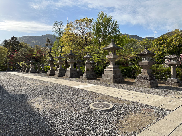The Sanada clan was chrged with protection of Zenkoji and these are funerary markers of the clan's retainers.