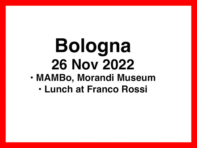 We walked from our hotel to the Museum of  Modern Art Bologna (MAMBO), which houses the works of Giorgio Morandi (1890 – 1964)