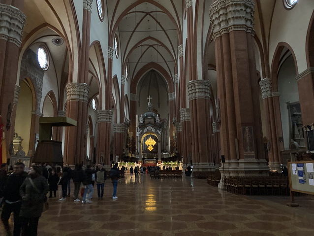 The interior of San Petronio.