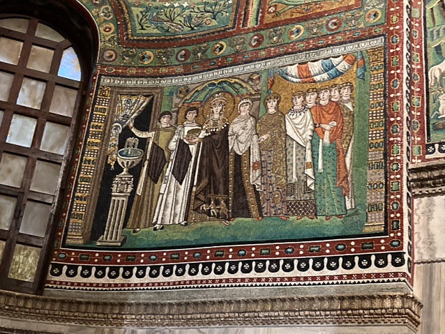 Theodora and her court.