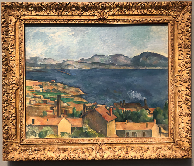 The exhibition at the Tate Mosern was of paintings by Cezanne. This is The Bay of Marseille, Seen from LÉstaque (1885), in the collection of the Art Institute of Chicago.