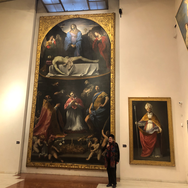 The Carraccis worked for churches with high ceilings. I expect something this big was painted by a team working at the same time on different parts of the work, perhaps on a multi-level scaffolding