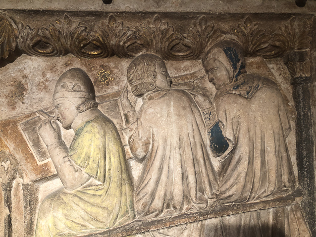 Traces of color remain