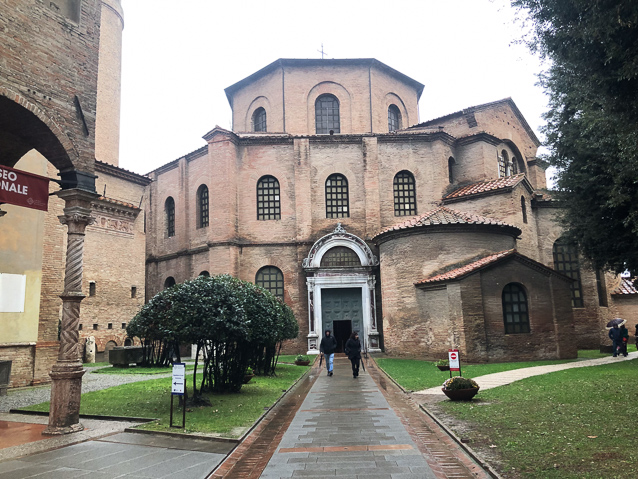 San Vitale adjoins a monastery on the left that is now the Museo Nazionale Ravenna.