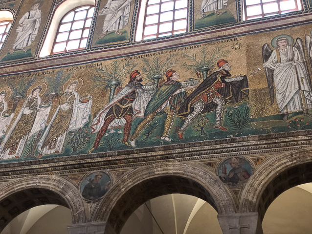 The Magi are named Balthasar, Melchior and Caspar