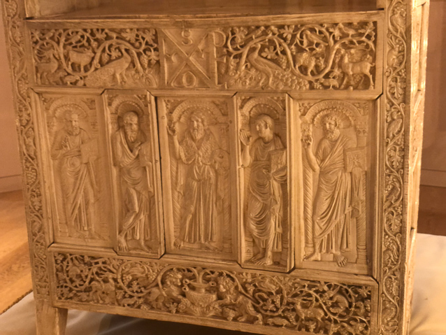 Front of the throme.