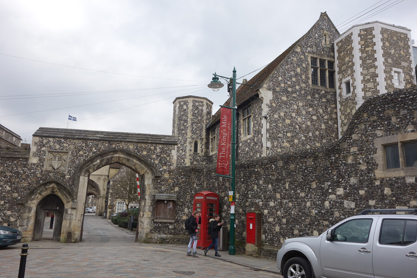After lunch at The Parrot we walked down Palace Street past the King's School, founded in 597 by St. Augustine of Canterbury, sent by Pope Gregory the Great in 595 to Christianize King Æthelberht and his Kingdom of Kent.