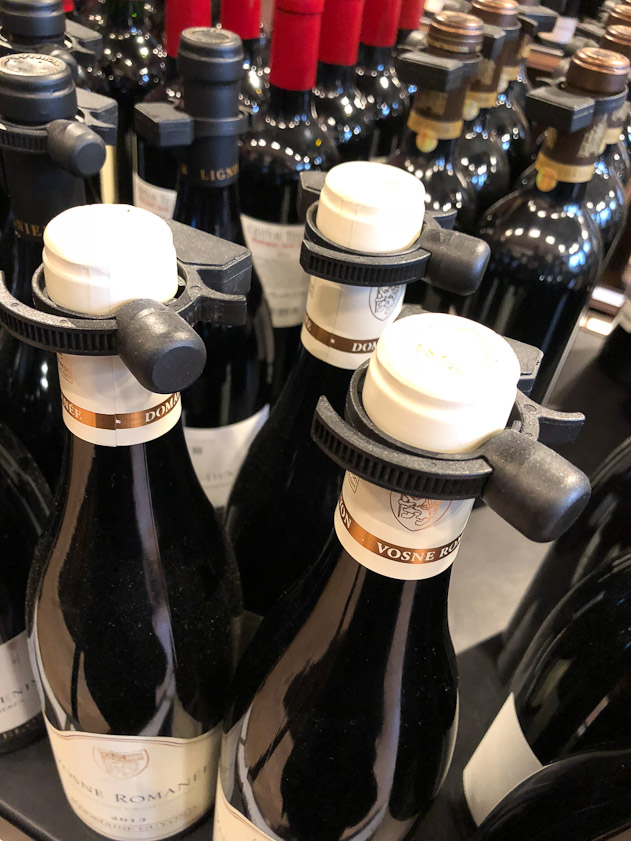 Janette drove us into London and we visited Berry Bros & Rudd, the old wine merchant. Evidently expensive bottles have collars that will trip an alarm if they leave the store.