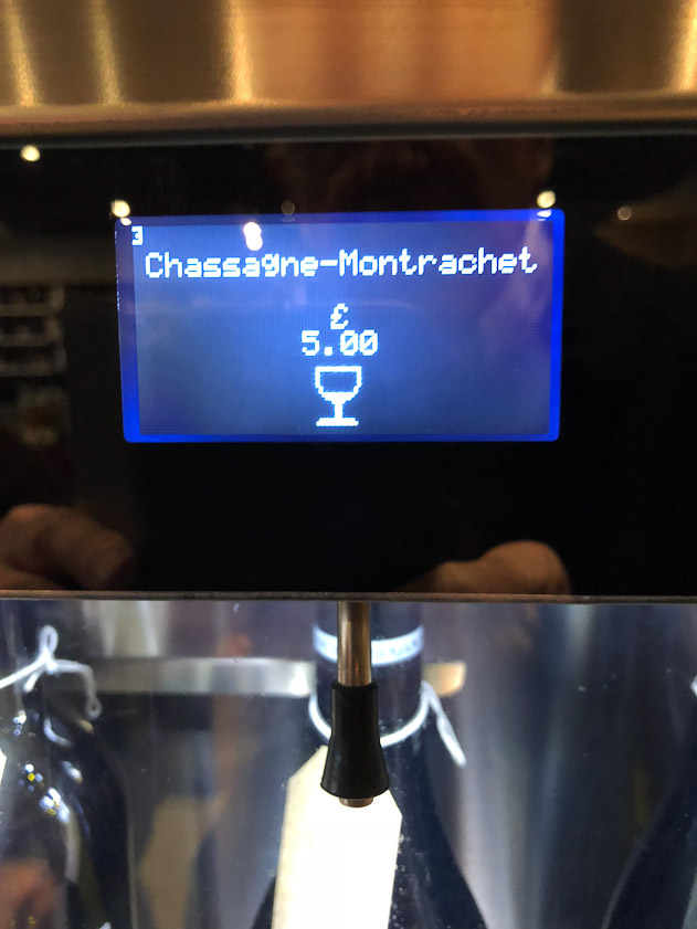 Mariana got a very small amount of this Chassagne-Montrachet to taste for £5.00.