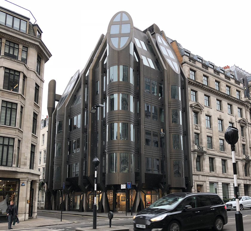 A modern building seen on the way back to Muswell Hill.