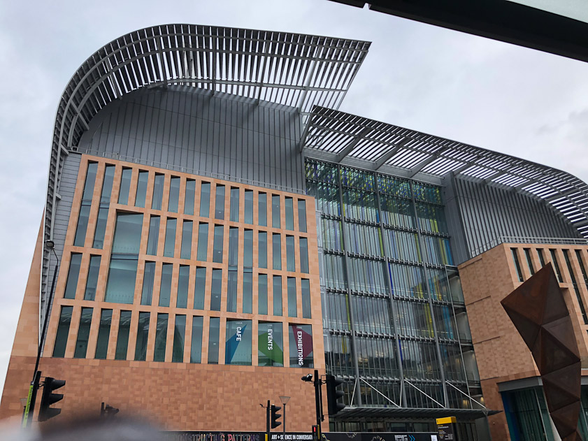 This is the British Library, next door to the St. Pancras railway station where we caught the train to Canterbury.