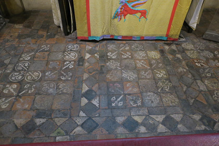 Some of the original medieval tile