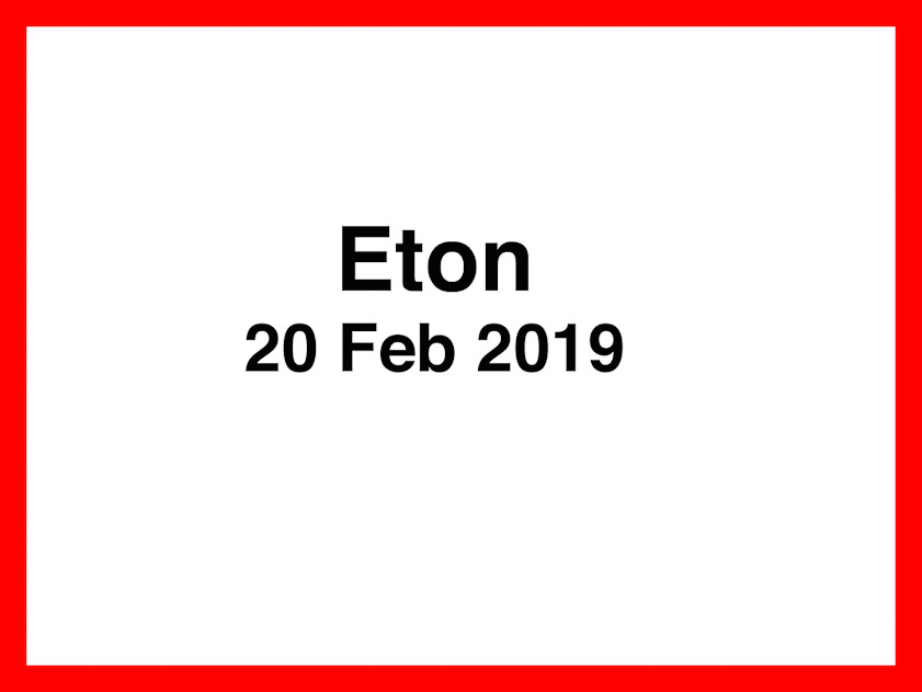 The next day, after breakfast we walked north from our lodgings into Eton.