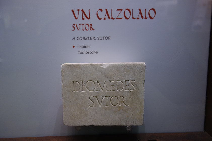 A tombstone with elegant, regular letters.