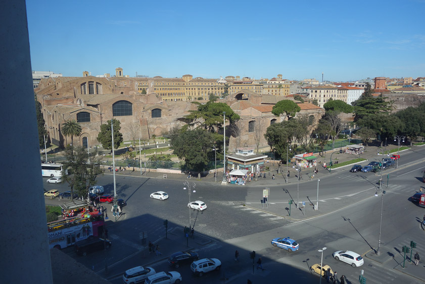 View of the Baths of Diocletian from Palazzo Massimo.