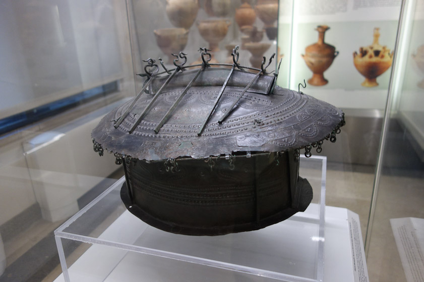 Intricate burial vessel.