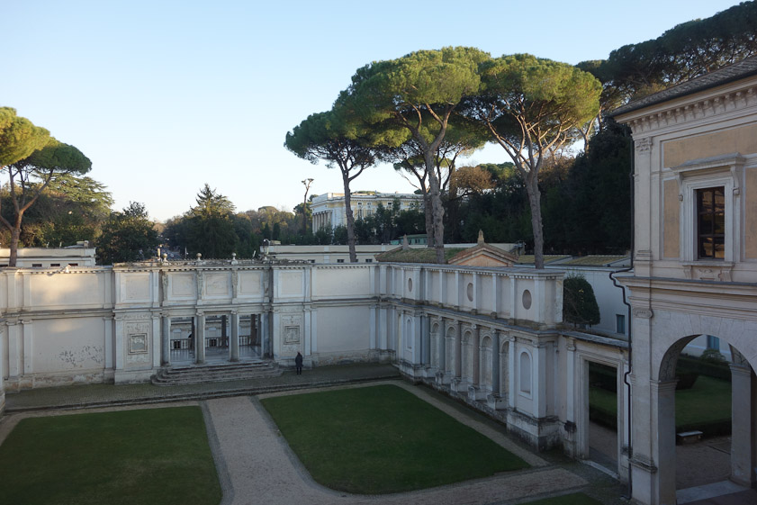 the courtyard behind the nymphaeum.