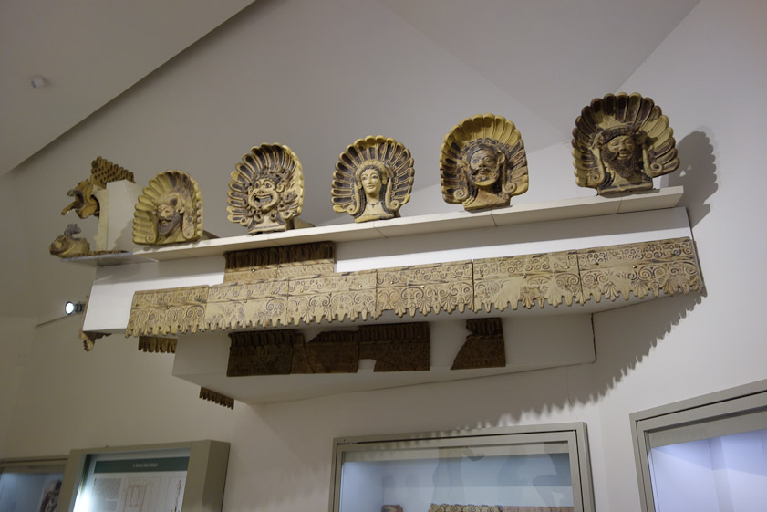 Terracotta ornamentation to a temple.