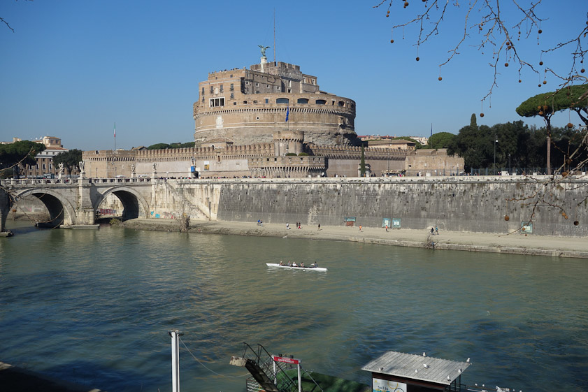 We reached the Tiber a little north of Castel Sant'Angelo.