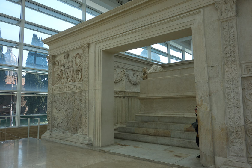 The back (east) side of the Ara Pacis..