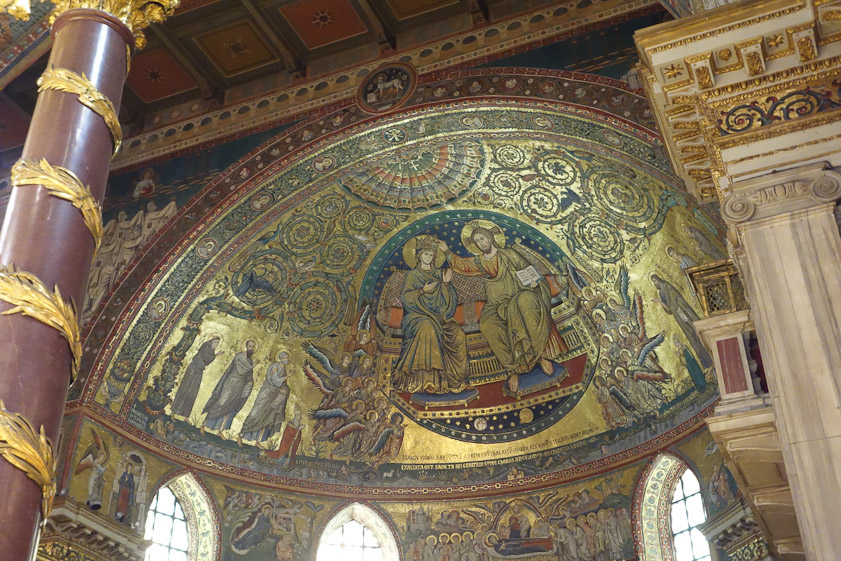 Mosaic from 13c in the apse.
