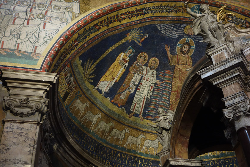 The left side of the apse mosaic