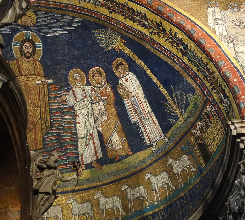 The right side of the apse mosaic
