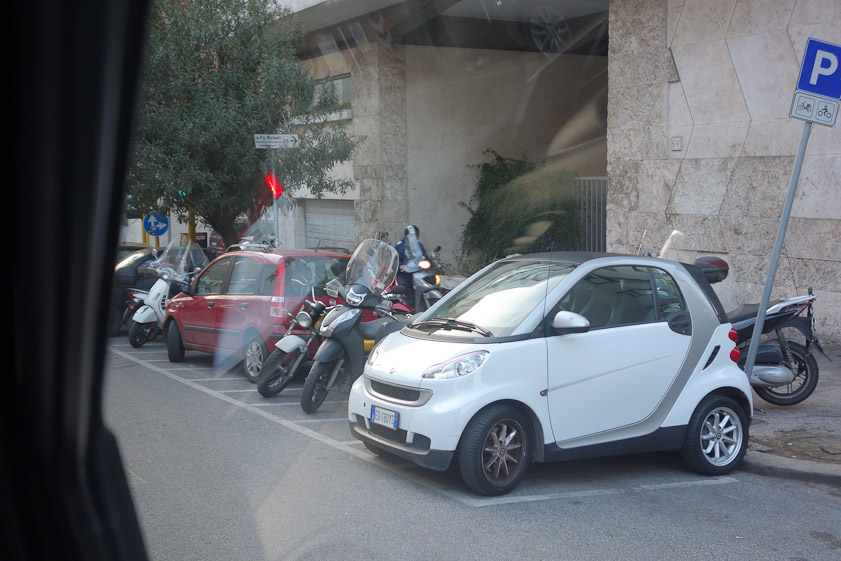 We saw a lot of these Smart cars in Rome.