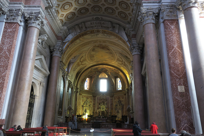 The east end of the church, with an apse.
