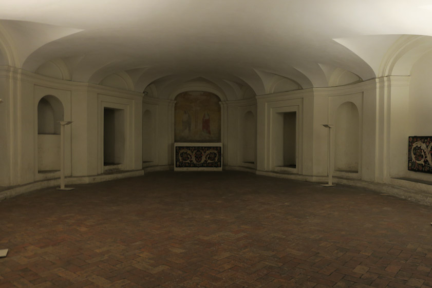 The crypt under the church.