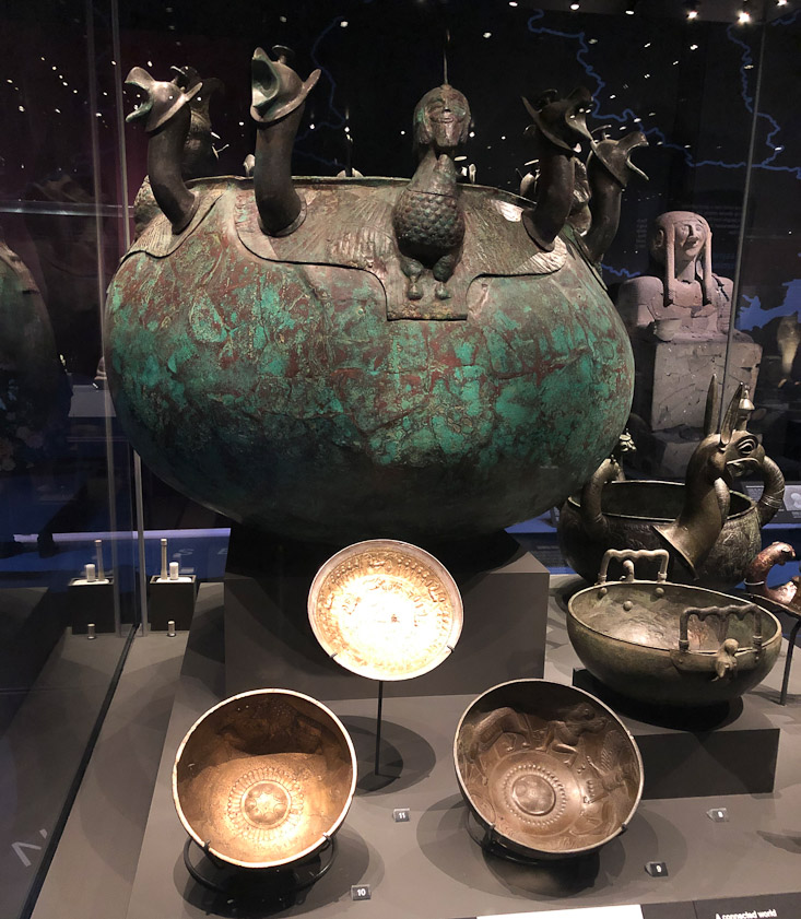 Bronze and silver table bowls, Perhaps manufactured elsewhee and carried to Assyria as booty.