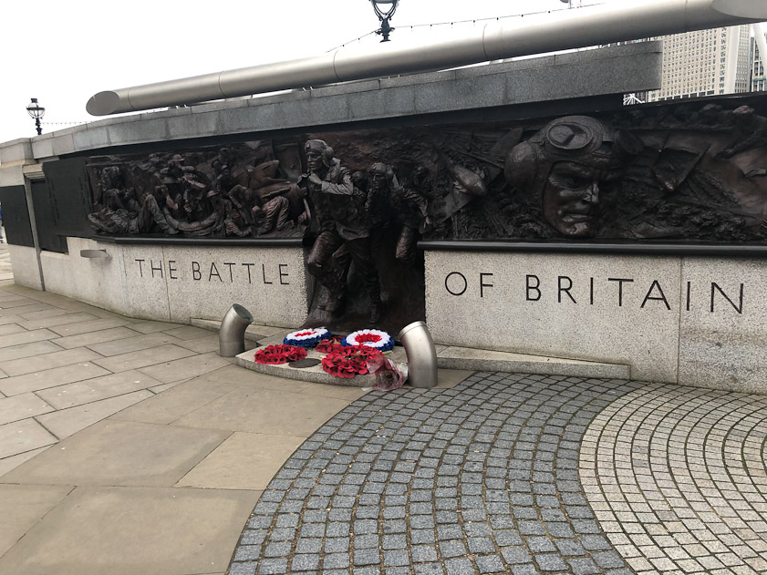 Forther downstream is the memorial to the Battle of Britain and the RAF pilots who fought it.