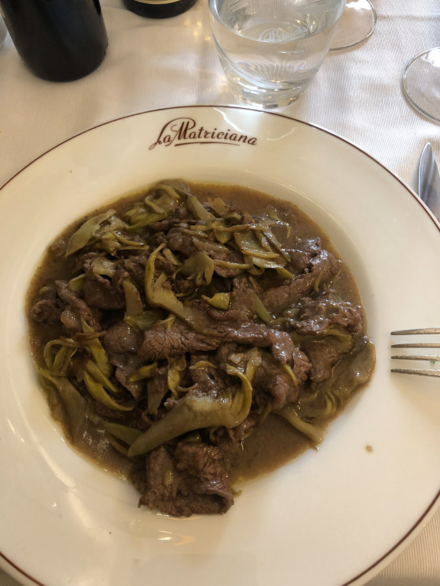Beef and artichokes