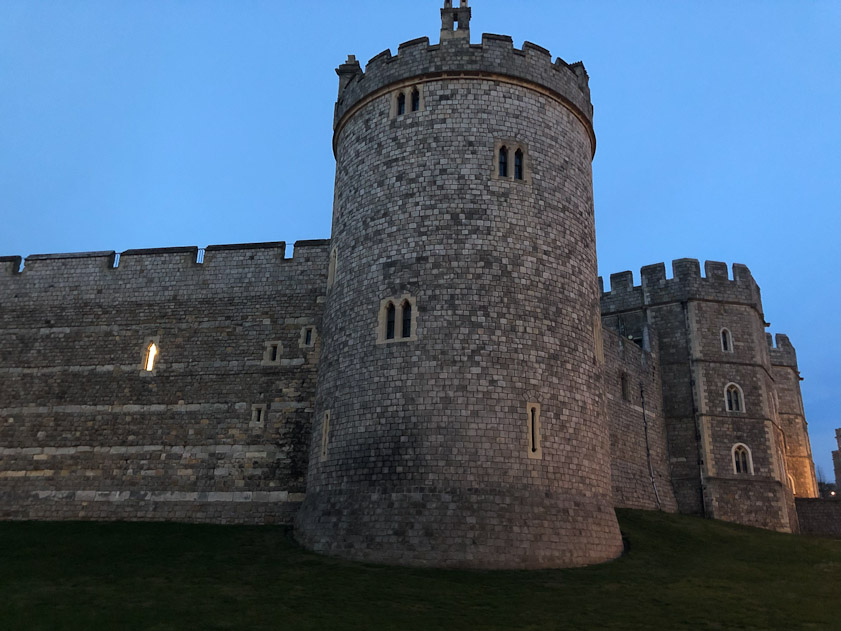 Tower at the SW corner of the castle.