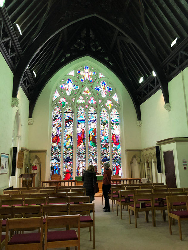 The church had shrunk to this second floor sanctuary. A dispensary occupied the space below this.