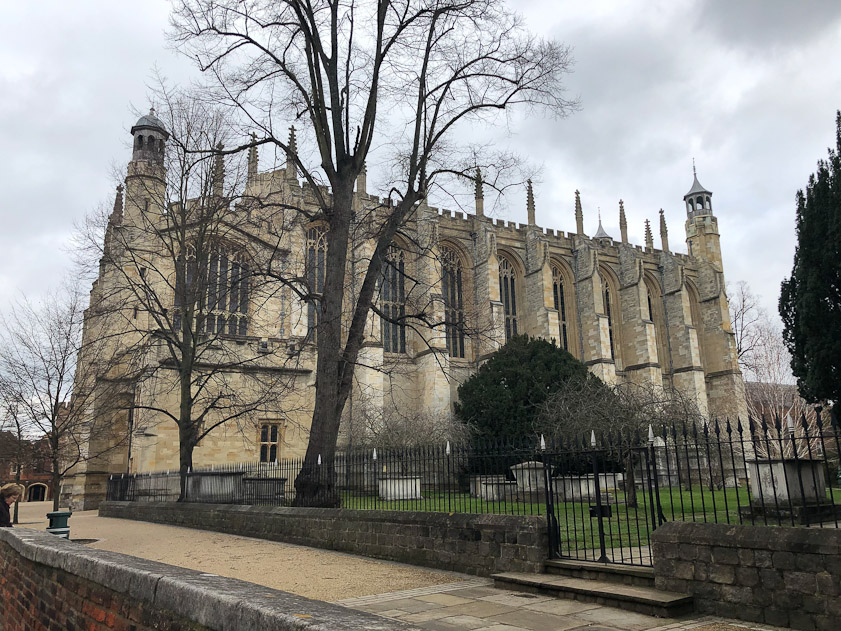 Eton College Chapel is much grander than St. John's, but much less than it was planned to be.