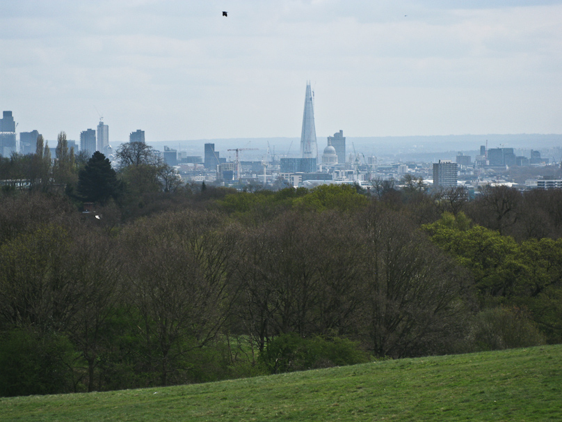 The view south of London from the Heath.