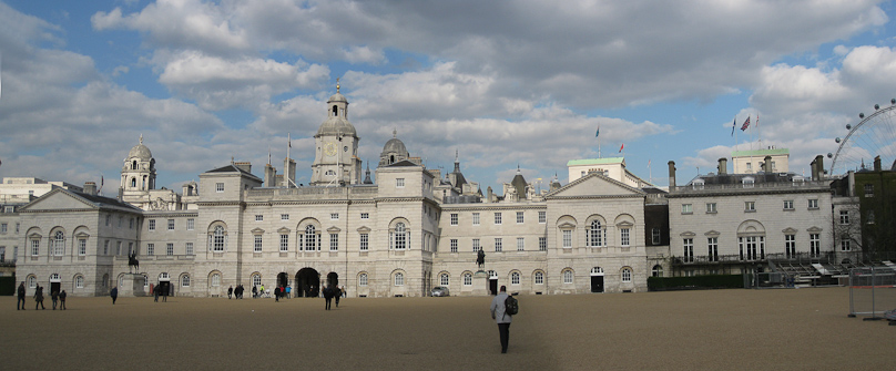 A mosaic of Horse Guards, a military barracks just north of the Churchill War Rooms.