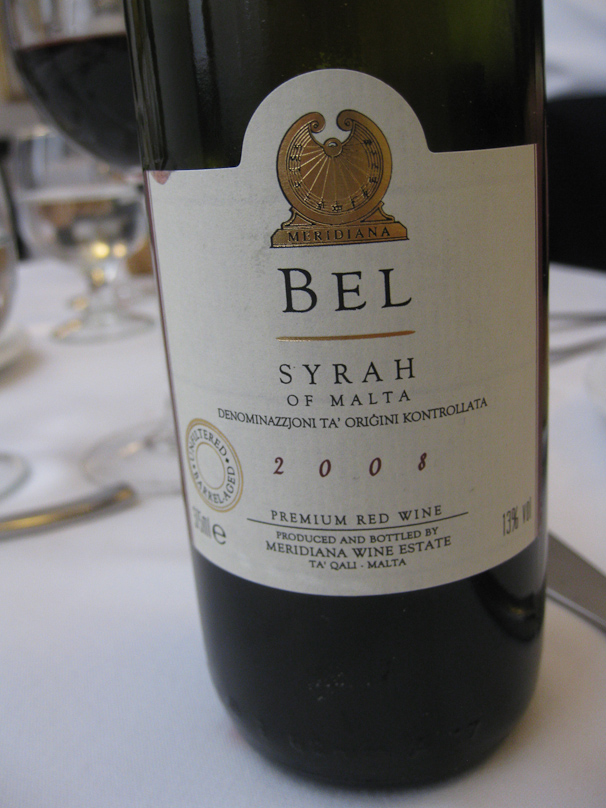 Very good Maltese red. We had a half bottle at Rubino, which was better than the full bottle we had later in M'dina.
