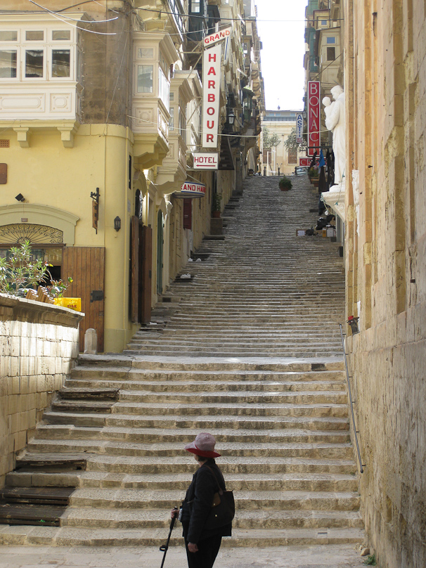 We dodged these steps in Valletta.