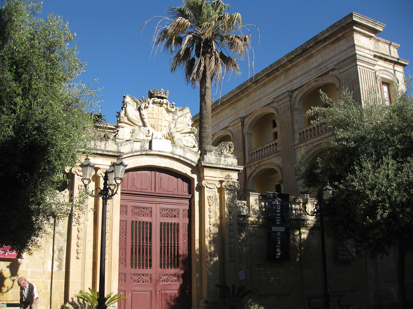 This former palace in Mdina now houses the National Museum of Natural History.