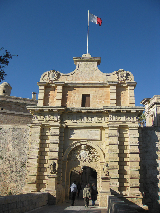 The main entrance to Mdina
