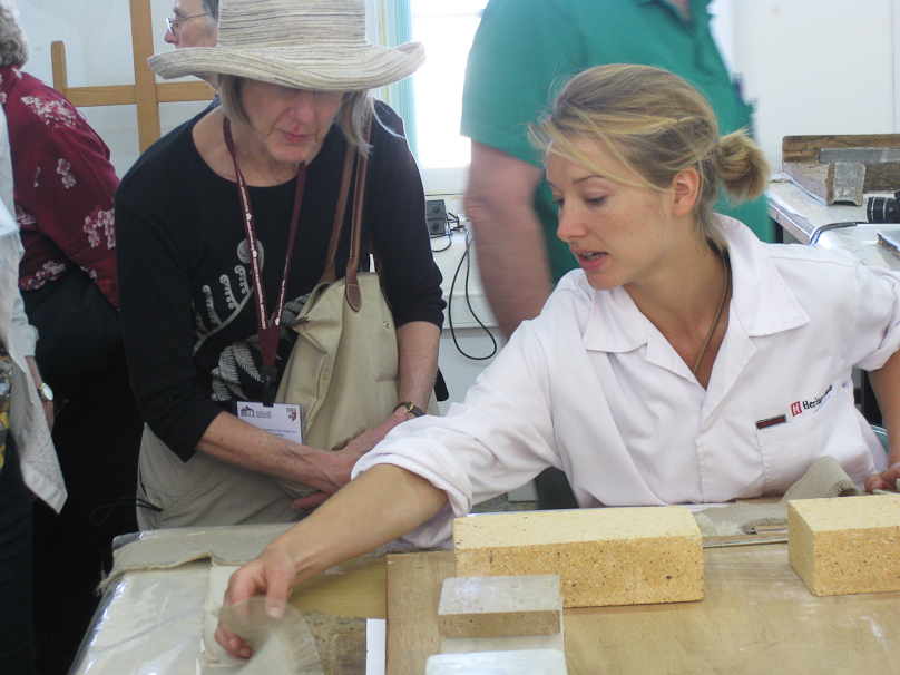 An Heritage Malta conservator talking to our SIA group.
