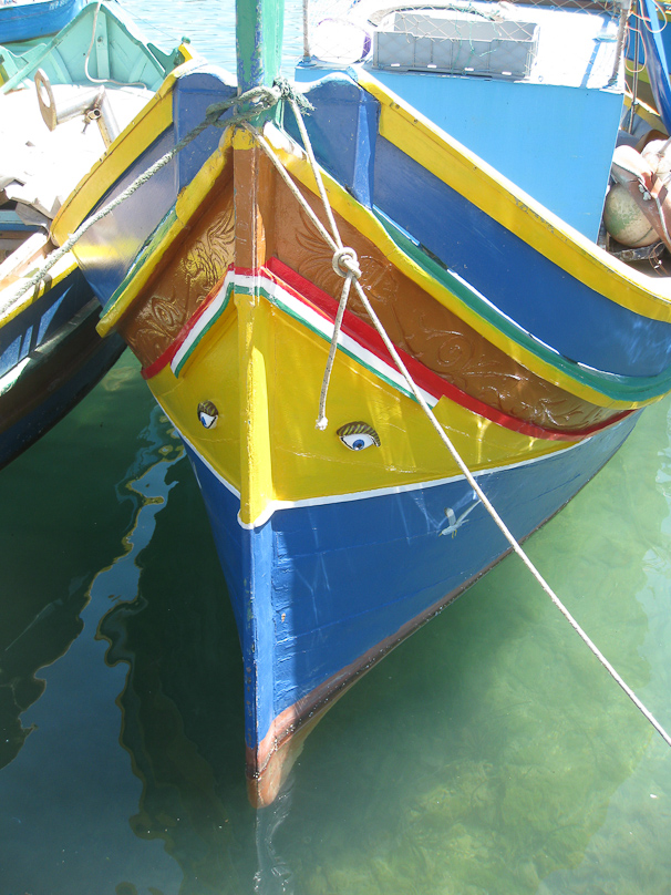 Fishing boat with eyes at Marsaxlokk