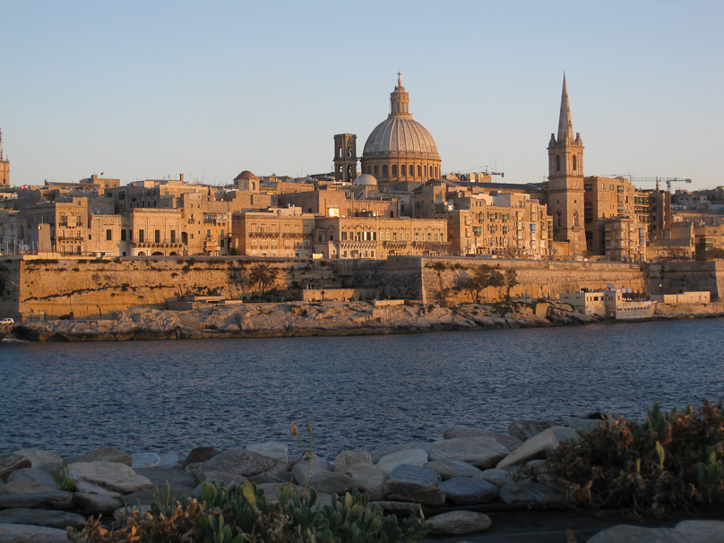 After checking into our hotel we walked to he eastern tip of Sliema for this view of Valletta.