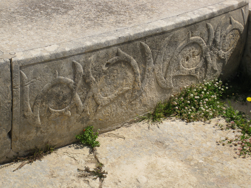 Carvings at Tarxien Temple. These are probably replicas.