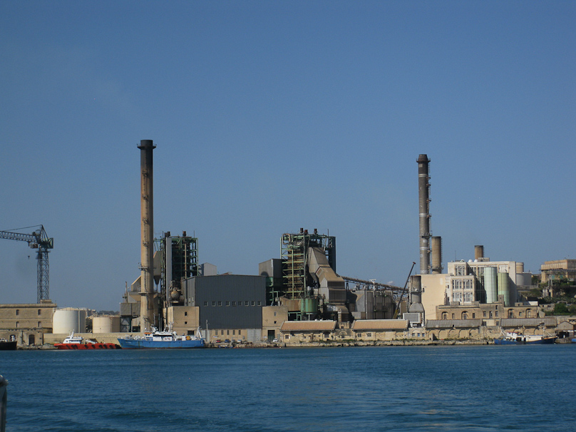 These power plants at the end of the Grand Harbor are being decommissioned. We visited them later in the week.