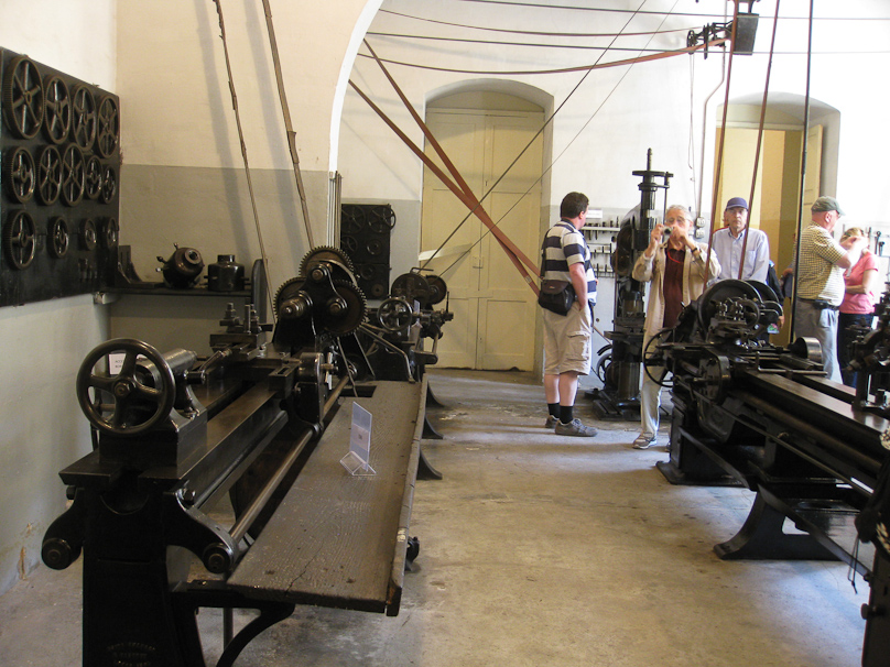 The boys at the Vincenzo Bugeja Conservatory were taught to use these machine tools, which are belt-powered.