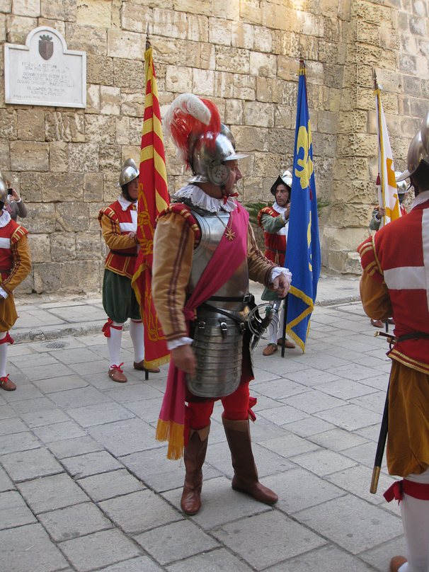 A ceremony was just starting in Mdina as we were leaving.