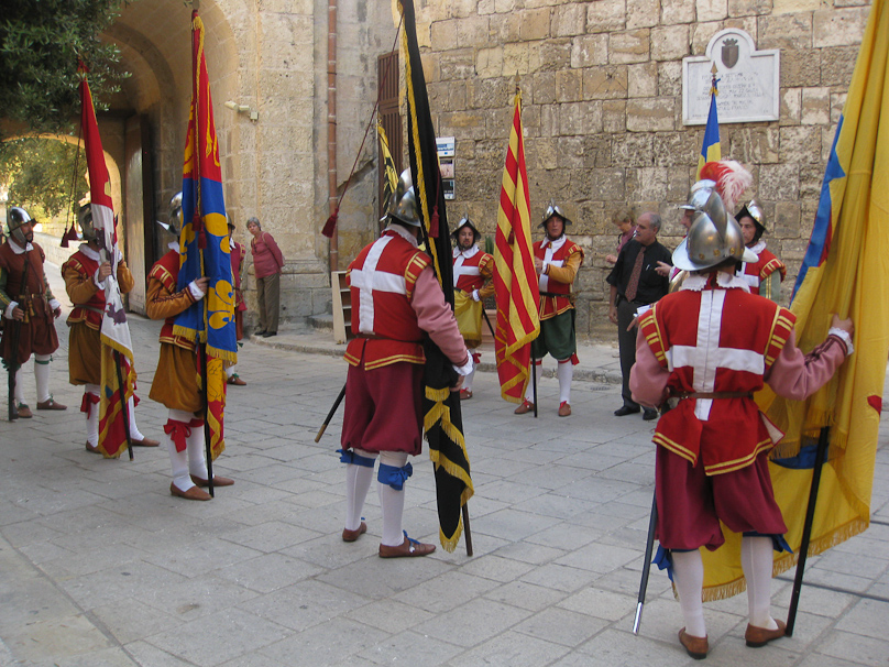 The ceremony took place in the square immediately inside the main gate to Mdina.